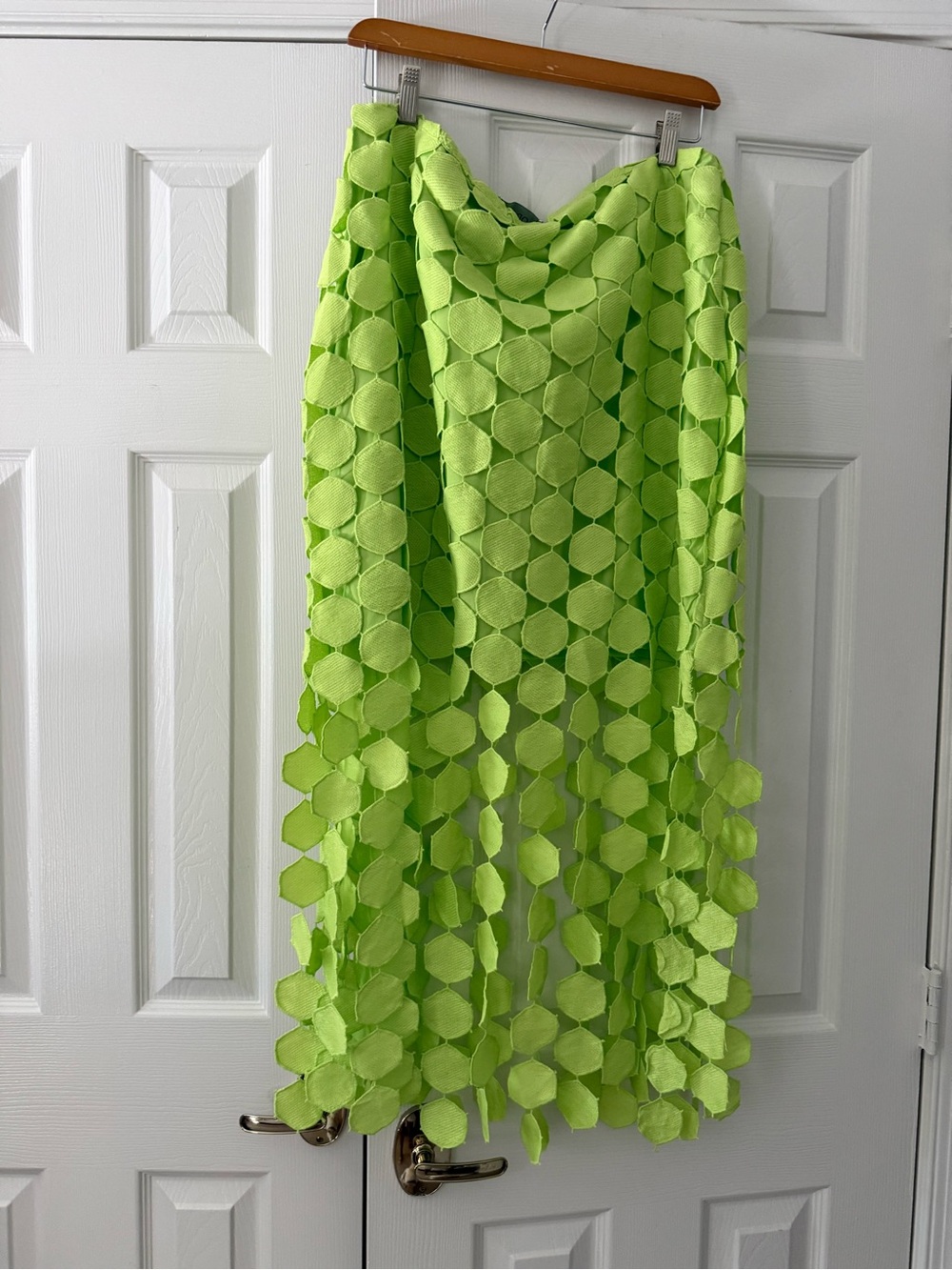 Neon Lime Cutout Maxi Skirt